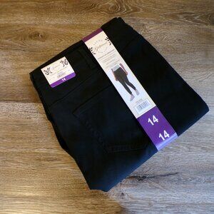 JACHS NEW YORK NWT Women's Girlfriend Straight Leg Ankle Pant Black Size 14